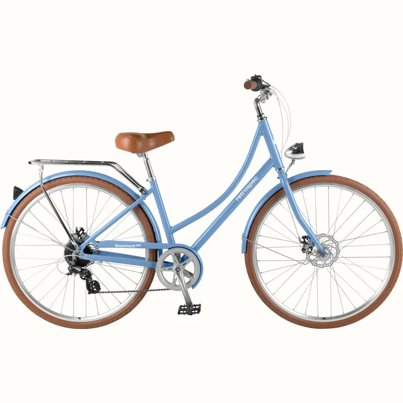 Retrospec Beaumont Plus City Step Trough 8-Speed: Bluebell - Size 42cm
