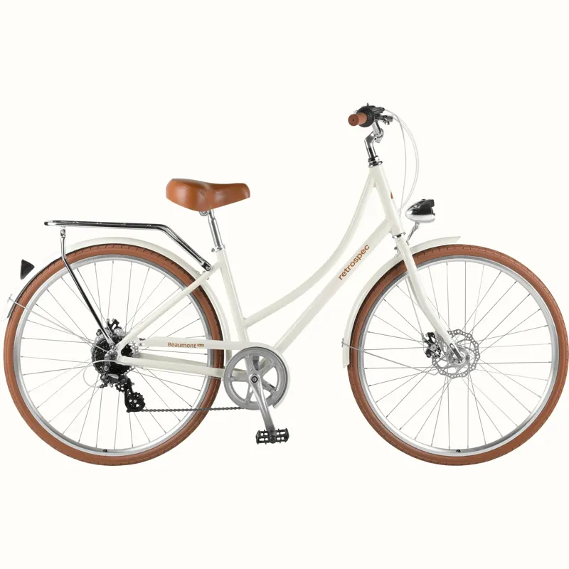 Retrospec Beaumont Plus City Step Trough 8-Speed: Eggshell 