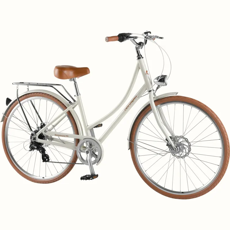 Retrospec Beaumont Plus City Step Trough 8-Speed: Eggshell -1
