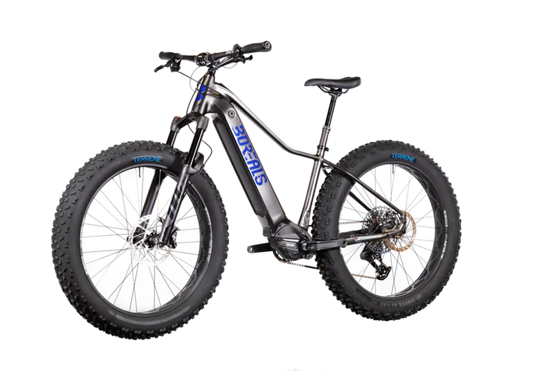 Borealis Keystone eFat Bike 2023 Gray / Blue 27.5 Mule-1