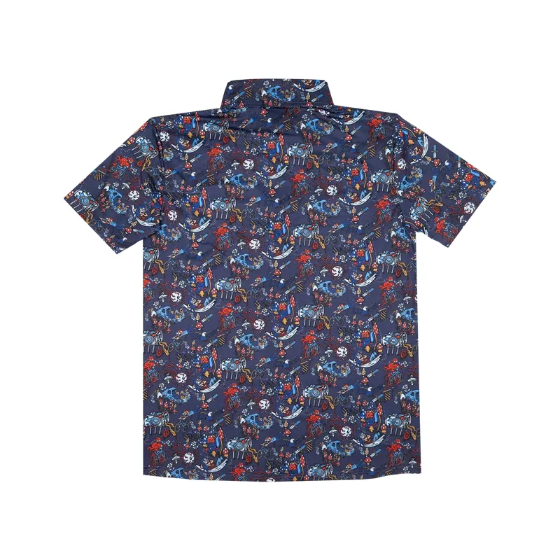 Handup FlexGRID Button Up Shirt in Pabst Tailgate Terrors-1