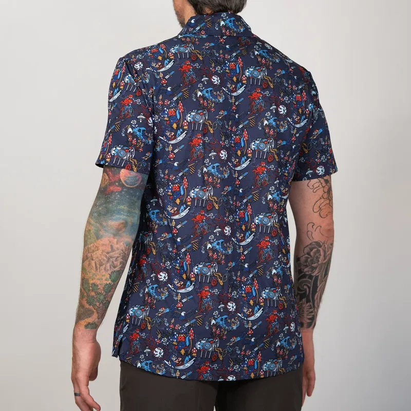 Handup FlexGRID Button Up Shirt in Pabst Tailgate Terrors-3
