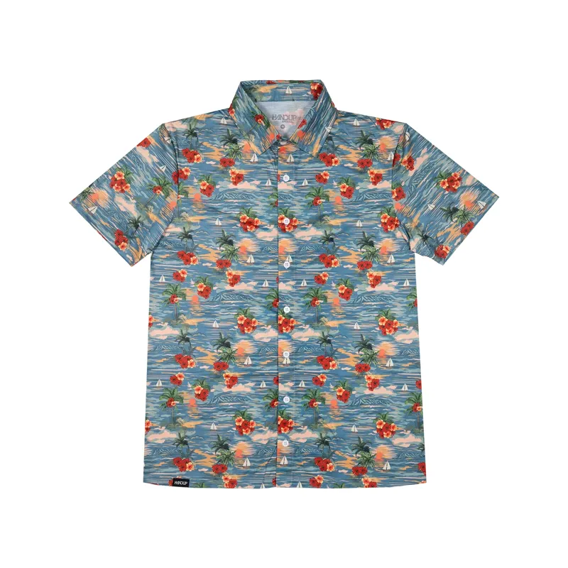 Handup FlexGRID Button Up Shirt in Sunburn Shred