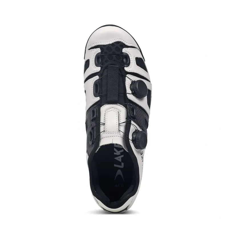 Lake Cycling CX242-X Wide Shoe in White/Black-3