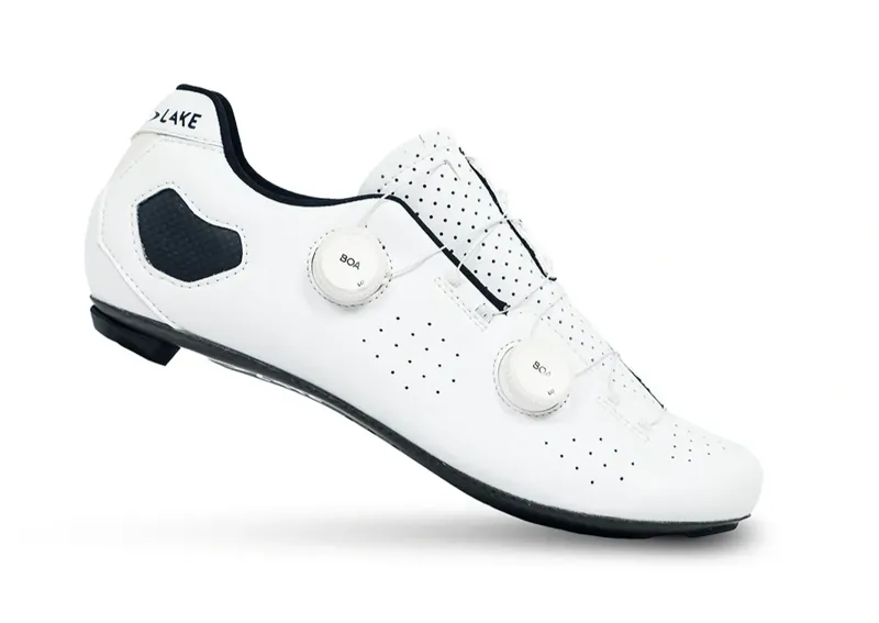 Lake Cycling CX333-X Wide Cycling Shoe Microfiber in White/White