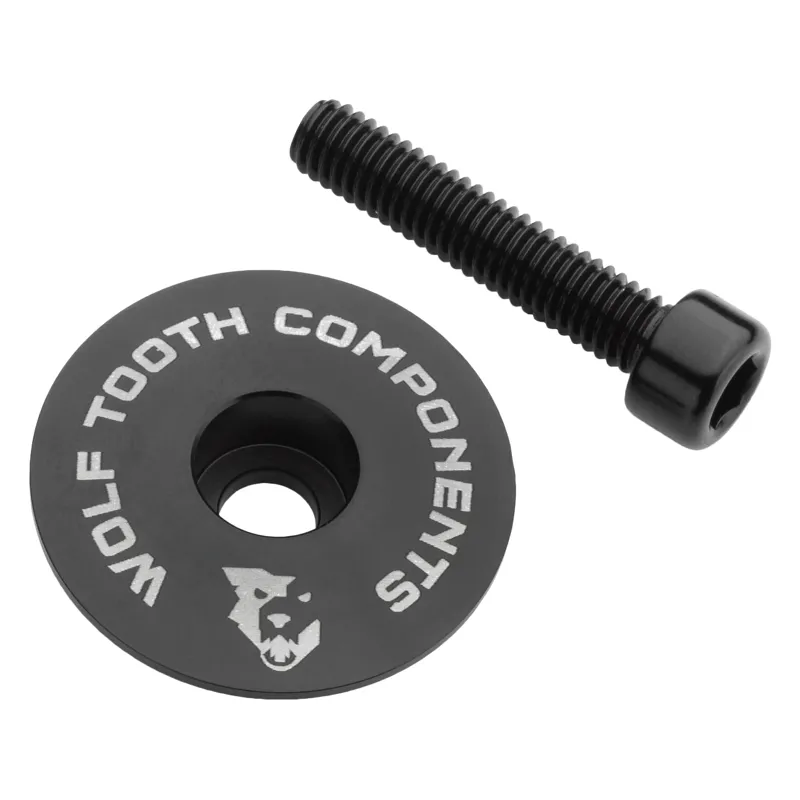 Wolf Tooth Components Ultralight Stem Cap and Bolt in Black
