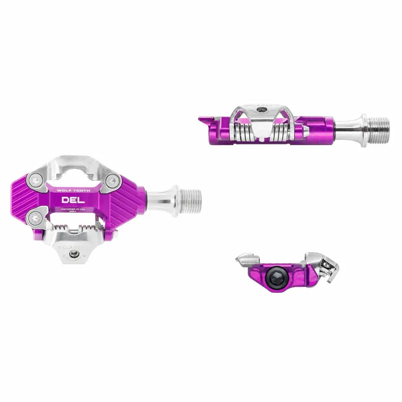 Wolf Tooth DEL Gravel Race Clipless Pedal - Ultraviolet Purple