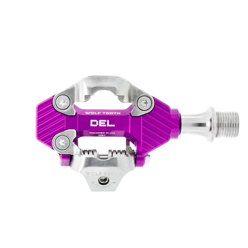 Wolf Tooth DEL Gravel Race Clipless Pedal - Ultraviolet Purple-1