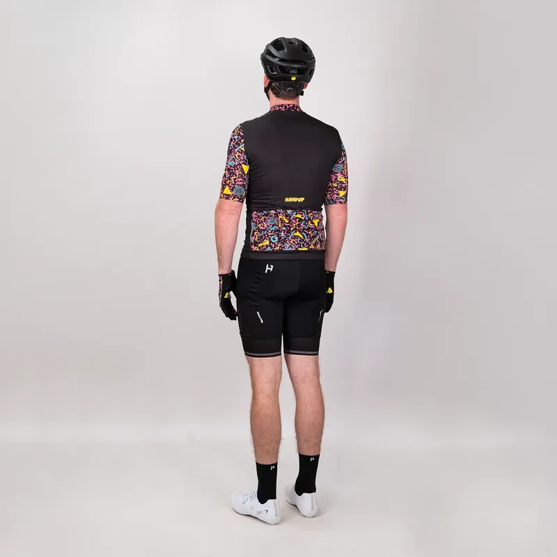 Handup Cargo Bib Shorts in Black-11