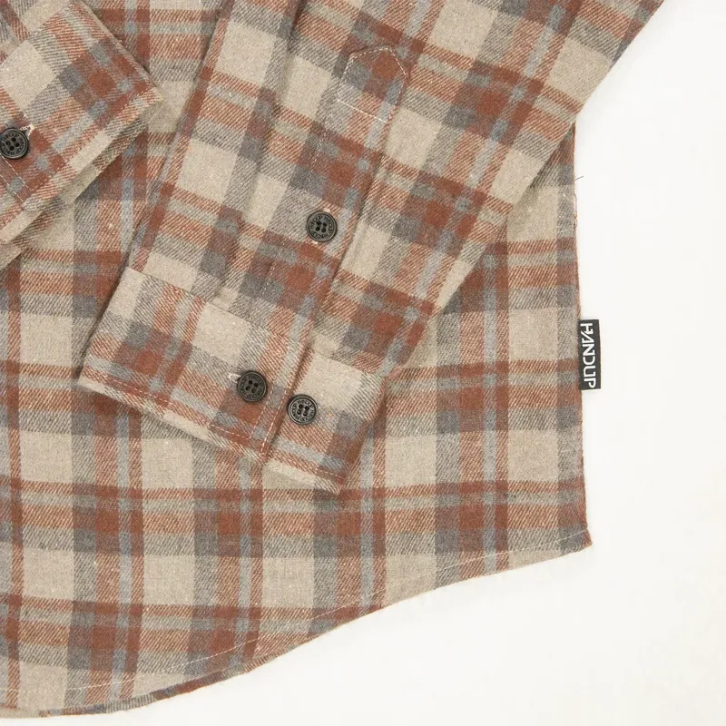 Handup FlexTop Flannel in Saddle Brown/Sand-5