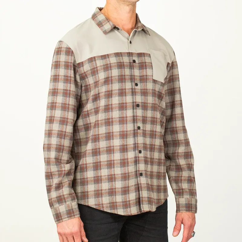 Handup FlexTop Flannel in Saddle Brown/Sand-2