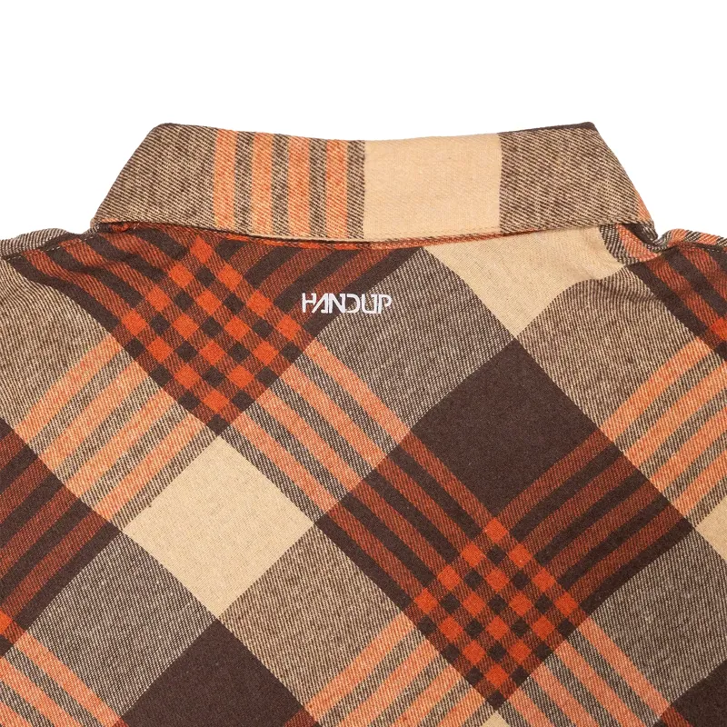 Handup Flow Flannel in Orange/Brown-7