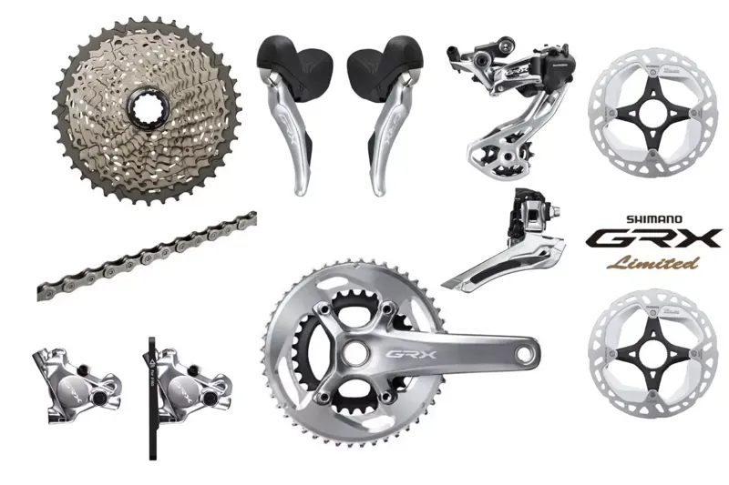 Shimano GRX Limited Edition 2X11 Groupset in Silver