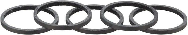 WHISKY 2.5mm UD Carbon Spacer Matte Black 5- Pack