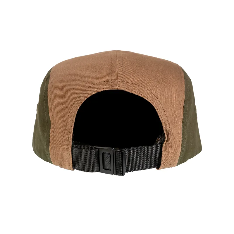 Handup 5 Panel Camp Hat in Olive/Gold/Brown-2