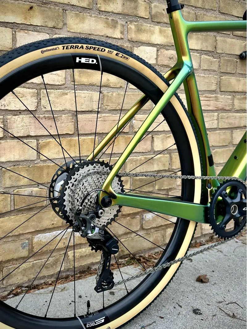 Cervelo Aspero-5 LTD GRX 810 HED GC3 Performance: Lime Shimmer - 56cm-2