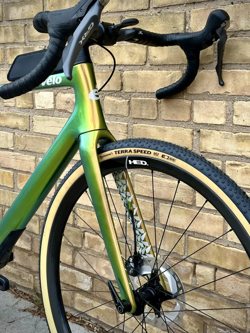 Cervelo Aspero-5 LTD GRX 810 HED GC3 Performance: Lime Shimmer - 56cm-3