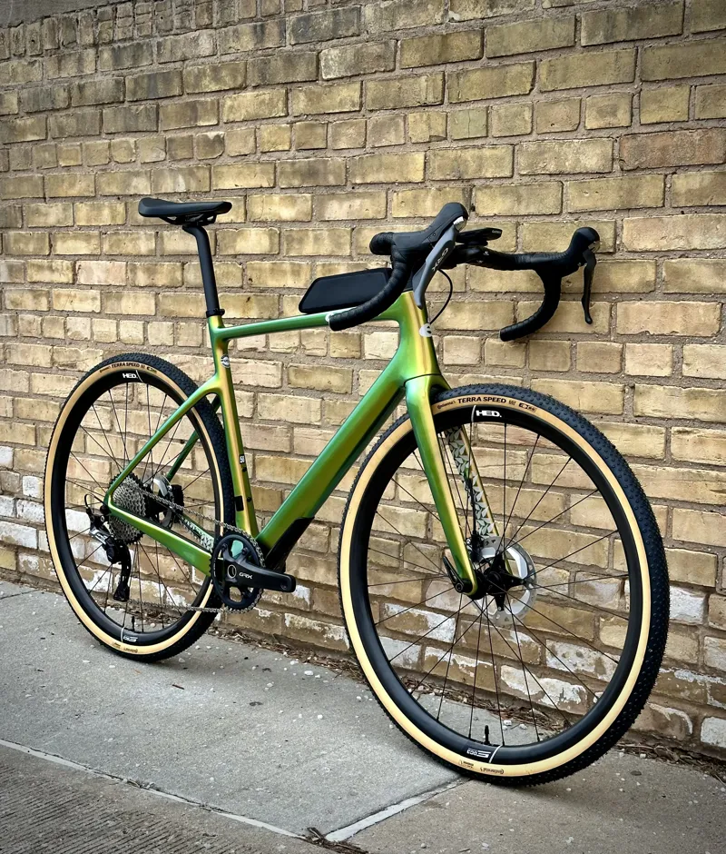 Cervelo Aspero-5 LTD GRX 810 HED GC3 Performance: Lime Shimmer - 56cm-1