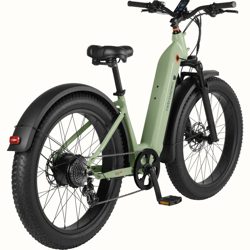 Retrospec Koa Rev+ 2 Fat Tire E-Bike Step Through 48V/750W: Matte Sage-2