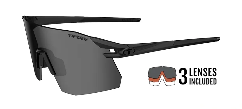 Tifosi Optics Moab XC Cycling Glasses in Blackout Smoke/AC Red/Clear