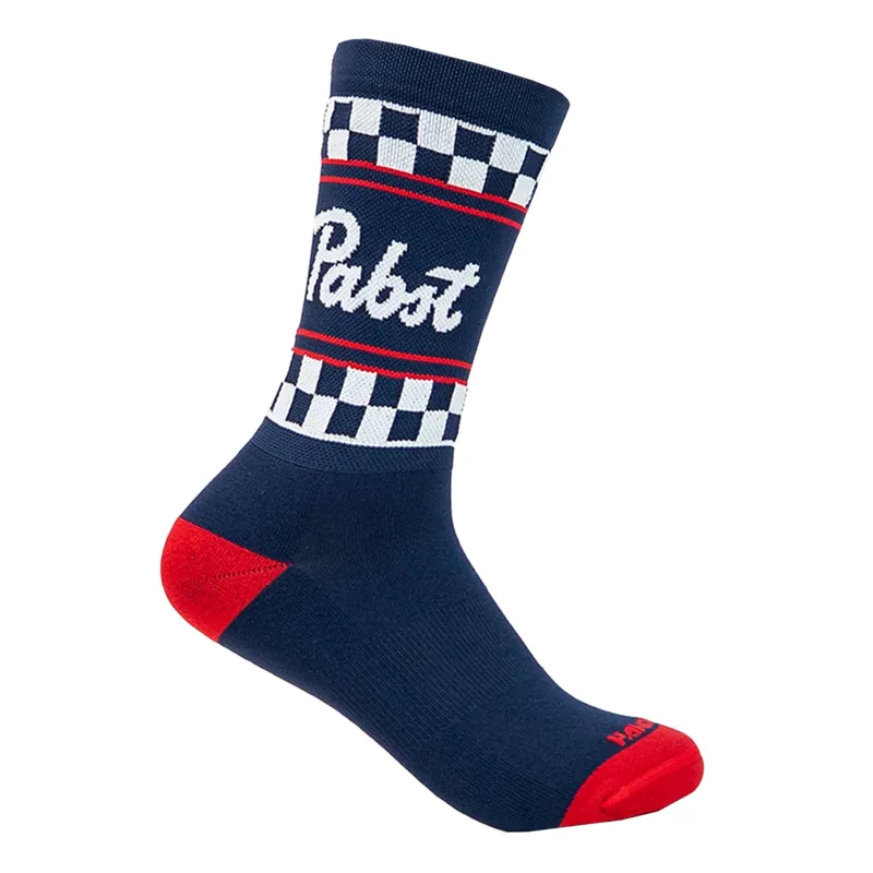 Handup Tech Socks in Pabst Checkered Navy-1