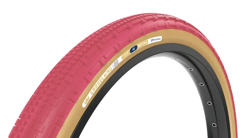 Panaracer GravelKing SS Tire - 700 X 45 Tubeless Folding Cranberry/ Brown Cranberry/Brown 700 x 45