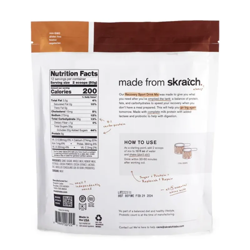 Skratch Labs Recovery Sport Drink Mix: Chocolate - 24-Servings-1