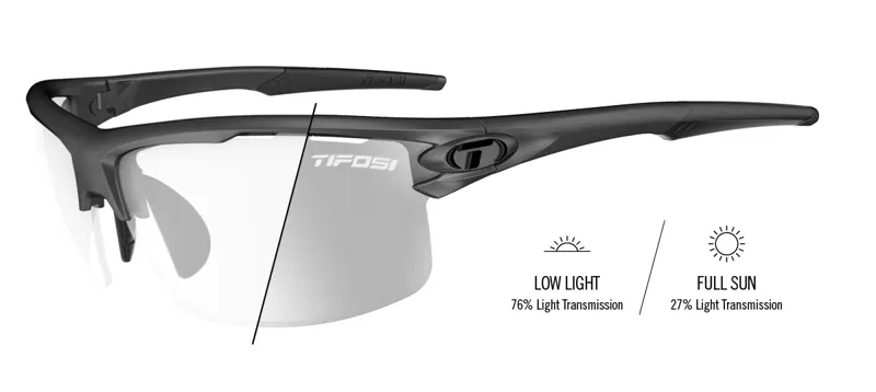 Tifosi Optics Rivet Sunglasses in Gunmetal w/ Light Night Fototec Lens