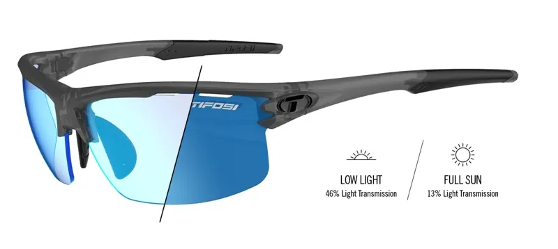 Tifosi Optics Rivet Eyewear in Satin Vapor Clarion Blue Fototec