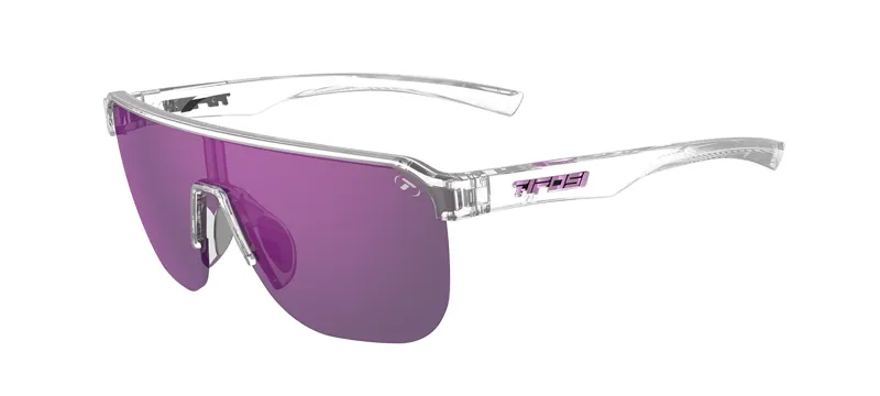 Tifosi Optics Sanctum SL AR Sport Sunglasses in Crystal Clear Purple Mirror-1