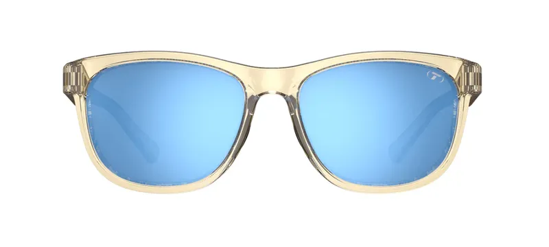 Tifosi Swank Sunglasses: Golden Ray w/ Sky Blue Mirror Lens-1