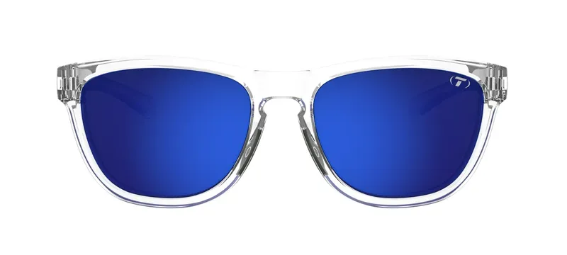 Tifosi Swank S Sunglasses in Crystal Clear Cobalt Blue Mirror-1
