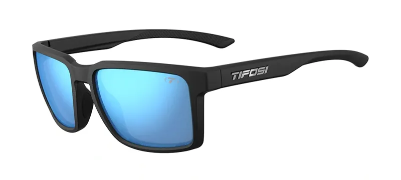 Tifosi Sylo Sunglasses in Matte Black Smoke Bright Blue Mirror-1