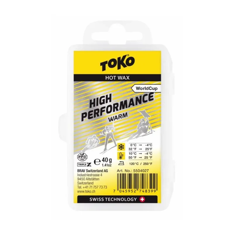 Toko High Performance Wax: Warm - 40g.