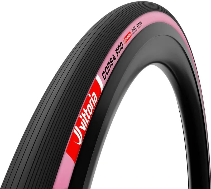 Vittoria Corsa Pro Tubeless Folding Tire 700x30 4C Race Graphene G2.0 in Pink/Black