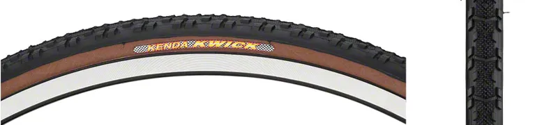 Kenda Kwik Tire - 700 X 30 Clincher Wire Bead BLACKMOCHA 60TPI