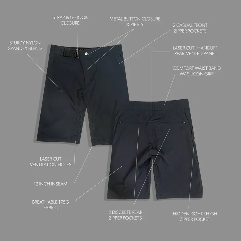 Handup Trail Rambler Mountain Bike Shorts in Black-2