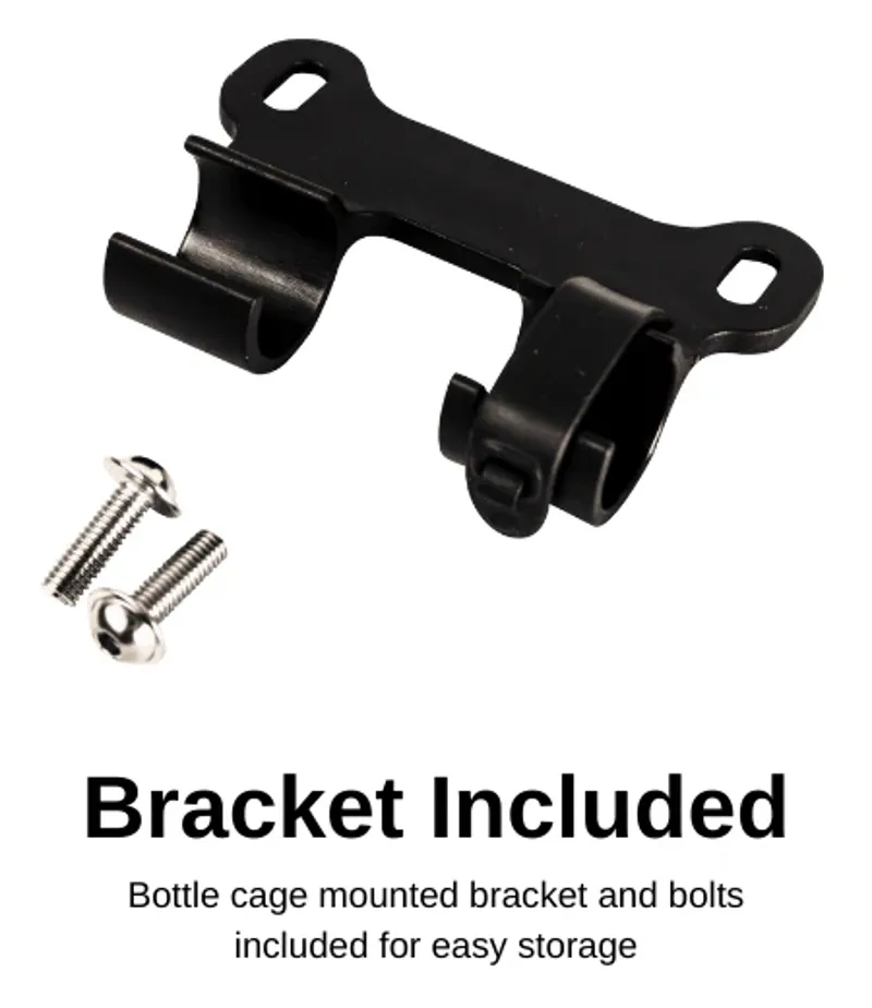 Silca Tattico Mini Pump w/ Hose And Bottle Cage Mount Black-1