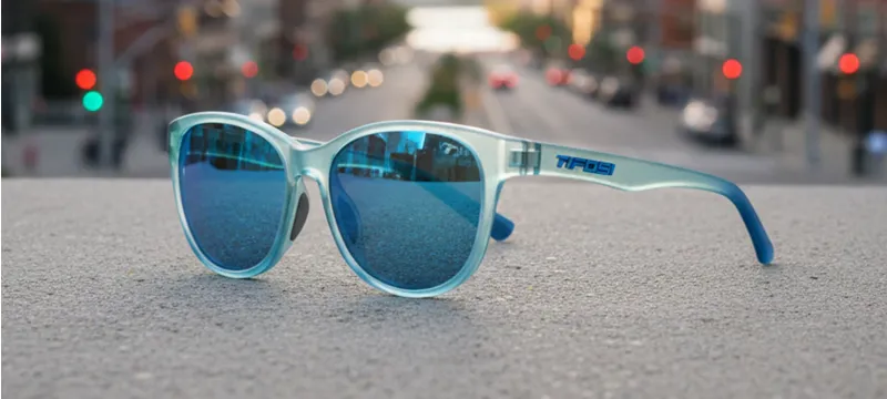 Tifosi Stella Sunglasses in Plum Crazy Sky Blue Mirror-2