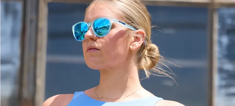 Tifosi Stella Sunglasses in Plum Crazy Sky Blue Mirror-3