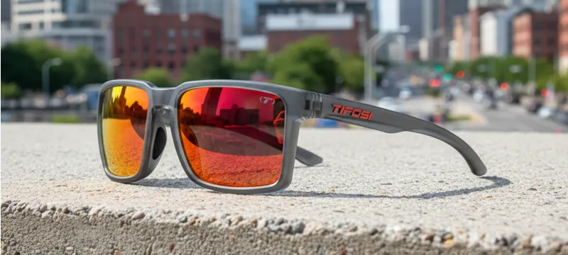 Tifosi Sylo Sunglasses in Satin Vapor Smoke Red Mirror-2