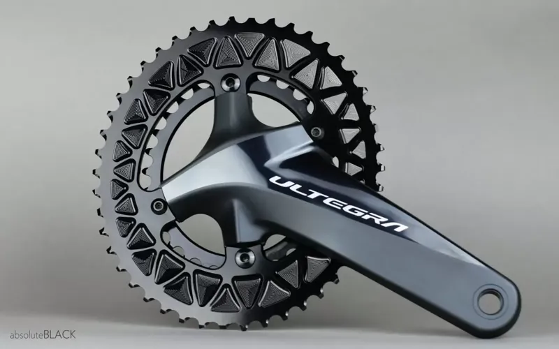 absoluteBLACK Premium Sub-Compact Oval Inner Chainring 32t 110 Shimano Asymmetric BCD 4-Bolt Black-1