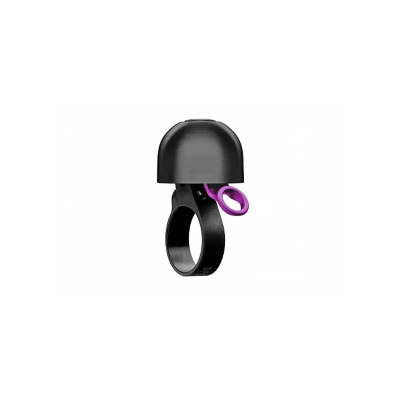 Spurcycle Compact Bell: Black + Purple - 22.2mm