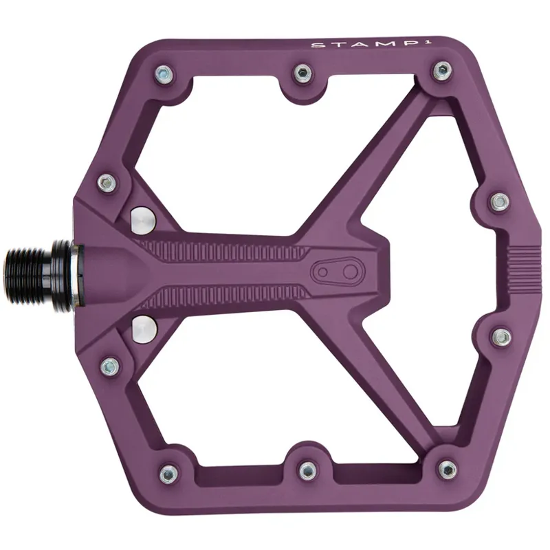 CrankBrothers Stamp 1 Gen 2 Pedals: Plum - Size LG