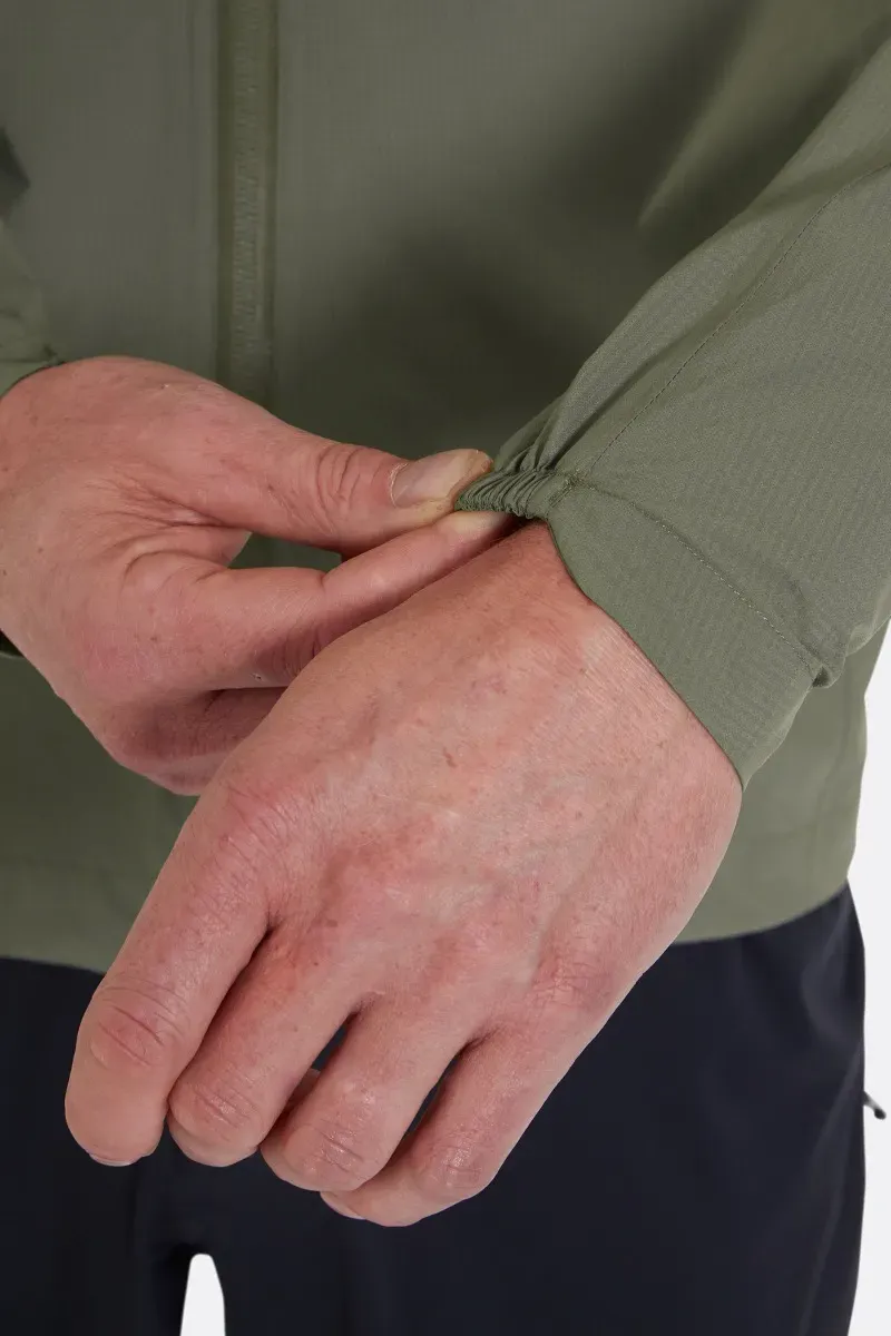 Rab Cinder Downpour Light Jacket: Light Khaki-7