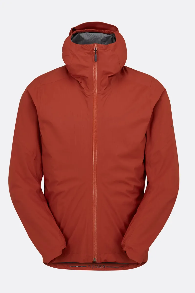 Rab Cinder Downpour Light Jacket: Tuscan Red