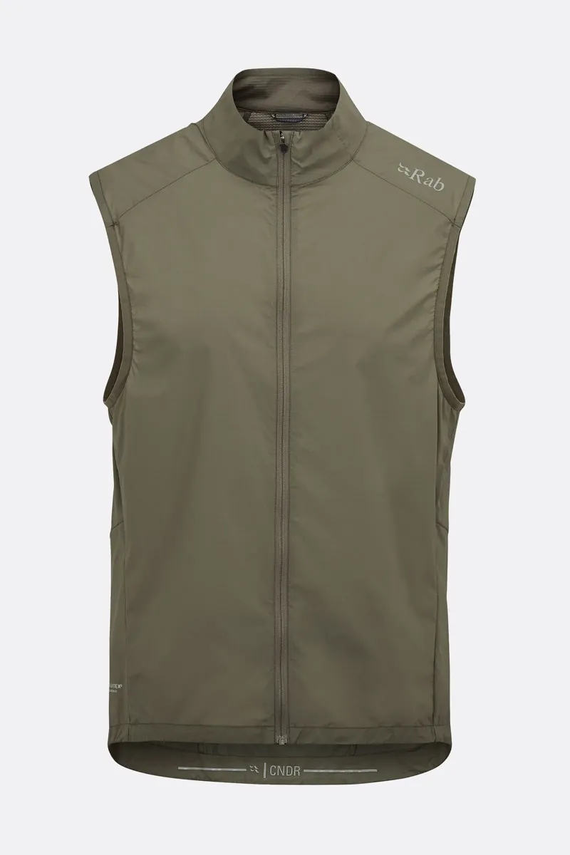 Rab Cinder Windveil Vest: Light Khaki