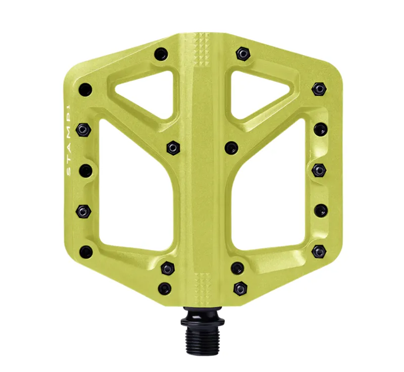 Crankbrothers Stamp 1 9/16-inch Large Composite Pedals in Citron