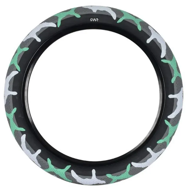 Cult X Vans Tire - 20 X 2.4 Clincher Wire Teal Camo/ Black Teal Camo/Black 20 x 2.40