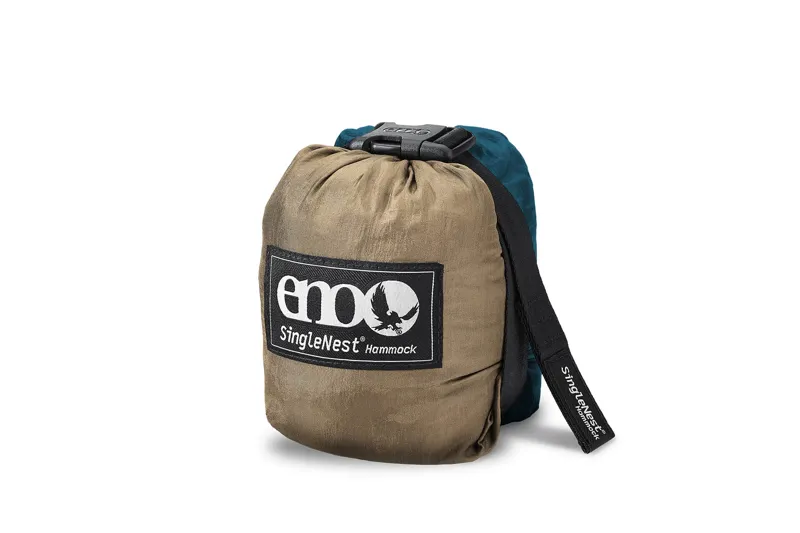 Eno SingleNest Hammock in Teal/Khaki-1